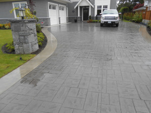 Stamped Concrete Driveway paved by Madison Paving in Victoria BC